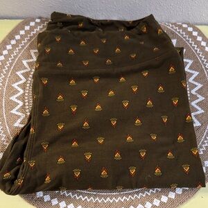 LuLaRoe TC Tall & Curvy Leggings worn once Olive w/gold accents